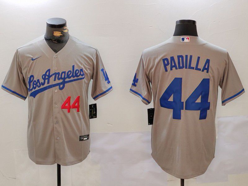 Men Los Angeles Dodgers 44 Padilla Grey Game 2024 Nike MLB Jersey style 4
